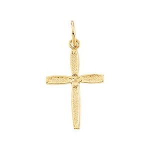 14K Yellow Gold 14x10 mm Youth Cross Pendant