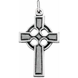 Sterling Silver Celtic-Inspired Cross Necklace