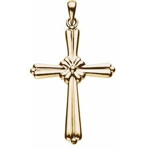 14K Yellow Gold Cross Pendant