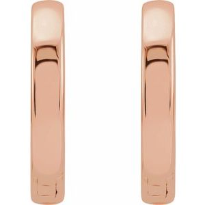 14K Rose Gold Hinged 18 mm Hoop Earrings