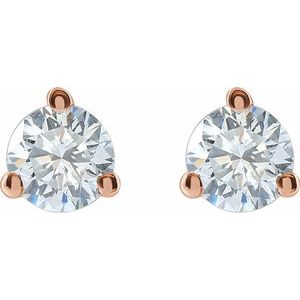 14K Rose Gold 1/5 CTW Lab-Grown Diamond Stud Earrings