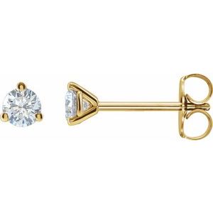 14K Yellow Gold 1/2 CTW Lab-Grown Diamond Stud Earrings