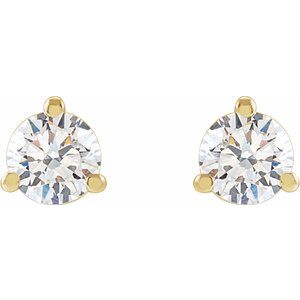 14K Yellow Gold 1/8 CTW Lab-Grown Diamond Stud Earrings