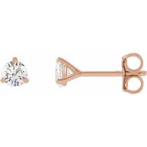 14K Rose Gold 1/3 CTW Lab-Grown Diamond Stud Earrings