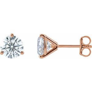 14K Rose Gold 2 CTW Lab-Grown Diamond Stud Earrings