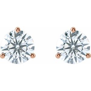 14K Rose Gold 2 1/2 CTW Lab-Grown Diamond Stud Earrings