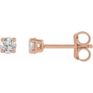 14K Rose Gold 1/3 CTW Lab-Grown Diamond Earrings