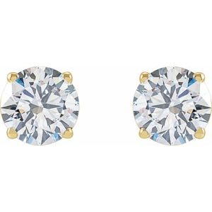 14K Yellow Gold 2 CTW Lab-Grown Diamond Earrings