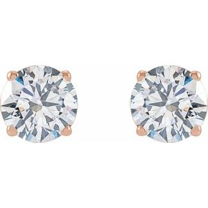 14K Rose Gold 3 CTW Lab-Grown Diamond Earrings