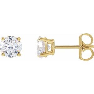 14K Yellow Gold 3 CTW Lab-Grown Diamond Earrings