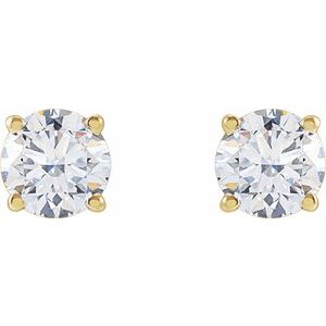 14K Yellow Gold 1 1/4 CTW Lab-Grown Diamond Earrings