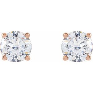 14K Rose Gold 1 1/4 CTW Lab-Grown Diamond Earrings