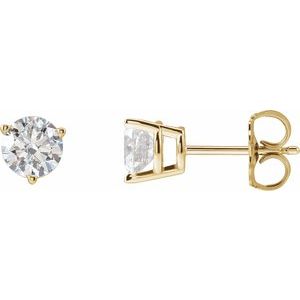 14K Yellow Gold 1 CTW Natural Diamond Earrings