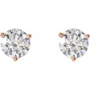 14K Rose Gold 1 CTW Natural Diamond Earrings