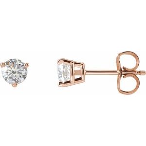 14K Rose Gold 1/2 CTW Lab-Grown Diamond Earrings