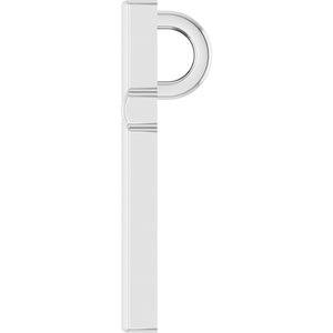 Platinum 12x7.6 mm Cross Pendant