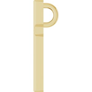 14K Yellow Gold 12x7.6 mm Cross 18" Necklace