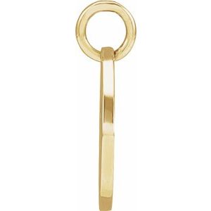 14K Yellow Gold 12.75x9.99 mm Pierced Cross Pendant