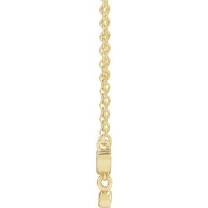 14K Yellow Gold .015 CT Natural Diamond Mama 18" Necklace