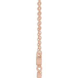 14K Rose Gold .015 CT Natural Diamond Mama 18" Necklace