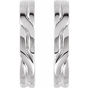 Platinum J-Hoop Earrings