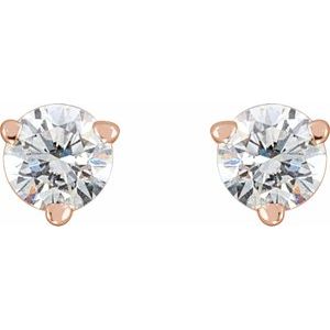 14K Rose Gold 1/4 CTW Natural Diamond Earrings
