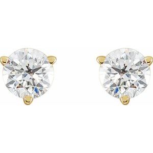 14K Yellow Gold 3/4 CTW Lab-Grown Diamond Earrings