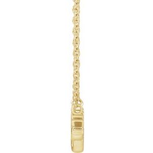 14K Yellow Gold Lowercase Script Gigi 18" Necklace