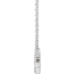 14K White Gold Lowercase Script Gigi 18" Necklace
