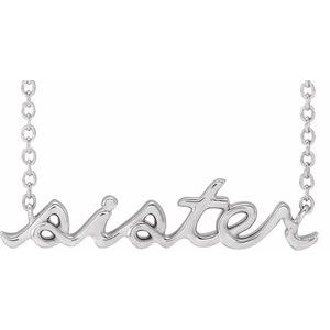 Platinum Sister 18" Necklace