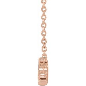 14K Rose Gold Sister 18" Necklace