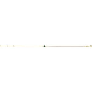 14K Yellow Gold Lab-Grown Alexandrite Bezel-Set Solitaire 6 1/2-7 1/2" Bracelet