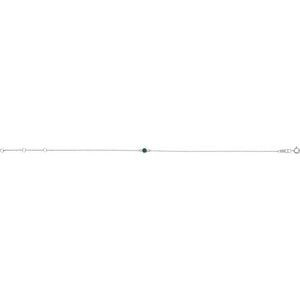 14K White Gold Lab-Grown Alexandrite Bezel-Set Solitaire 6 1/2-7 1/2" Bracelet
