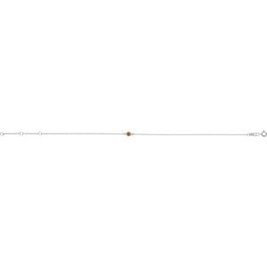 Platinum Natural Citrine Bezel-Set Solitaire 6 1/2-7 1/2" Bracelet