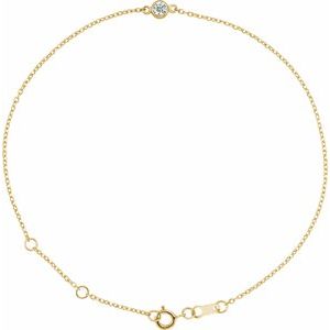 14K Yellow Gold Lab-Grown Diamond 6 1/2-7 1/2" Bracelet
