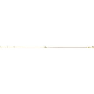 14K Yellow Gold 1/10 CT Natural Diamond 6 1/2-7 1/2" Bracelet