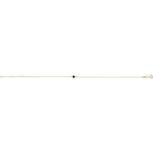 14K Yellow Gold Natural Blue Sapphire Bezel-Set Solitaire 6 1/2-7 1/2" Bracelet