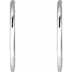 Sterling Silver Endless Tube 19 mm Hoop Earrings