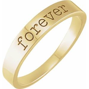 14K Yellow Gold Forever Stackable Ring