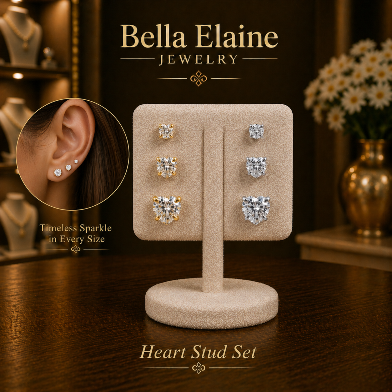 Heart Stud Earrings