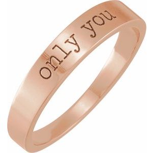 14K Rose Gold Only You Stackable Ring