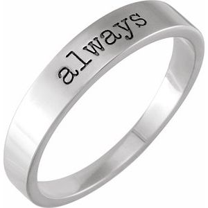 Platinum Always Stackable Ring