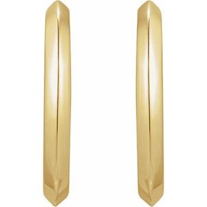14K Yellow Gold Knife-Edge 17.5 mm Hoop Earrings
