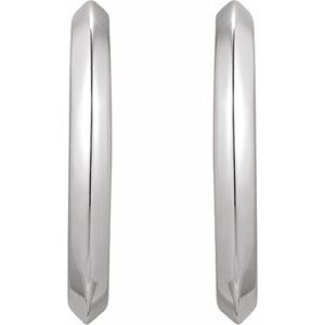 Sterling Silver Knife-Edge 12.5 mm Hoop Earrings