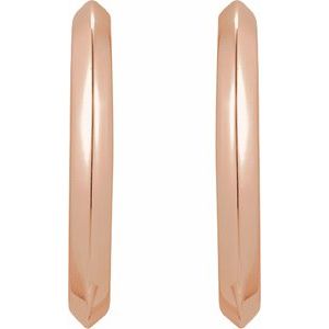 14K Rose Gold Knife-Edge 20 mm Hoop Earrings