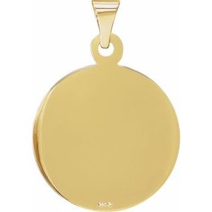 14K Yellow Gold 19 mm Confirmation Medal