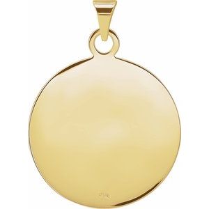 14K Yellow Gold 23 mm Cross Pendant