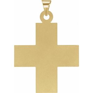 14K Yellow Gold 20.5x18 mm Greek Cross Pendant