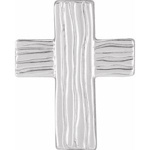 14K White Gold The Rugged CrossÂ® Lapel Pin