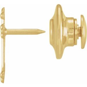 14K Yellow Gold Cross Lapel Pin